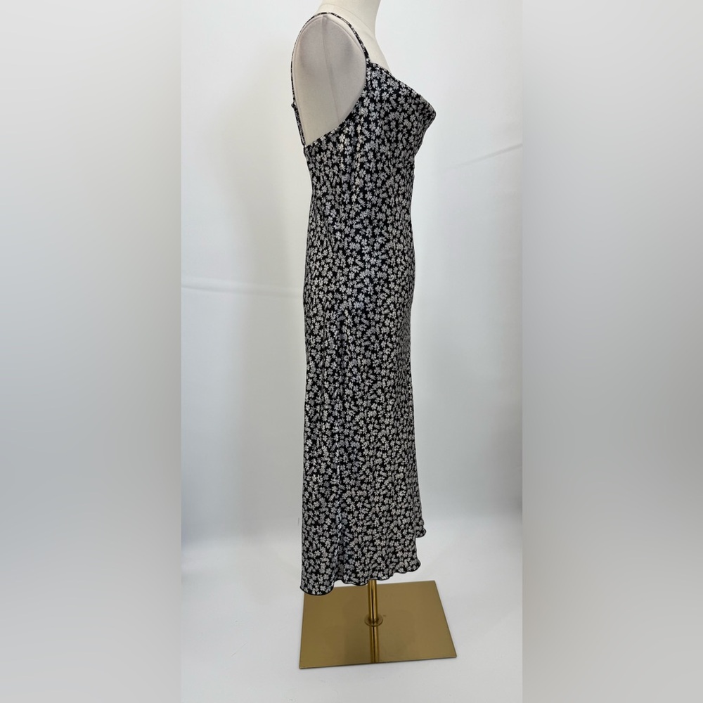 bebe Black and White Floral Spaghetti Strap Midi Dress Size Small - Picture 3 of 11